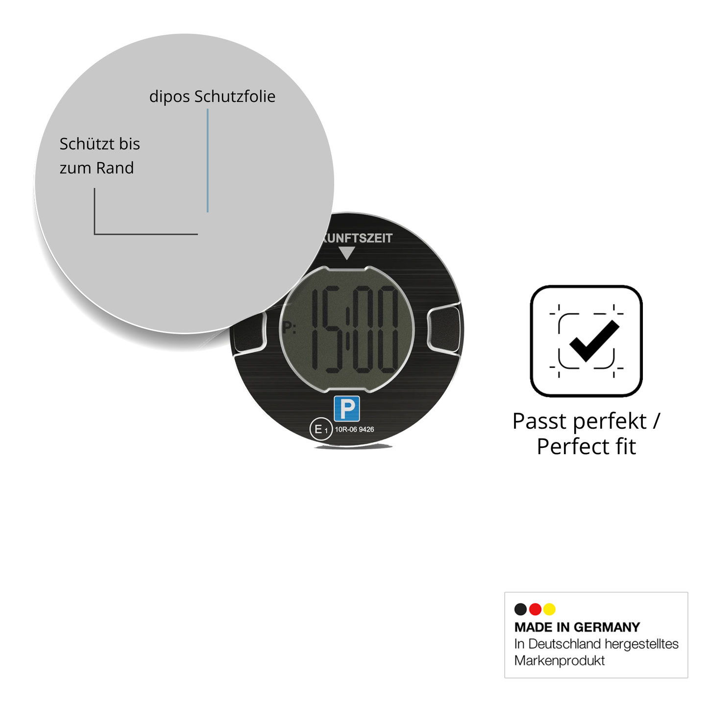 Schutz gegen Kratzer auf dem OOONO P-Disc NO1 Glas durch Schlüssel oder Ähnliches