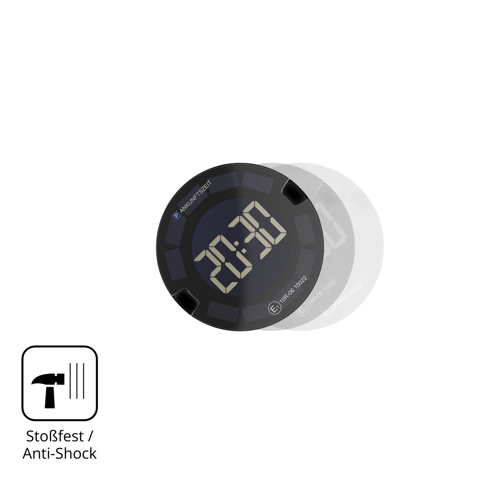 Schutz gegen Kratzer auf dem OOONO P-Disc NO3 Glas durch Schlüssel, Stöße gegen die Tischkante oder Stürze