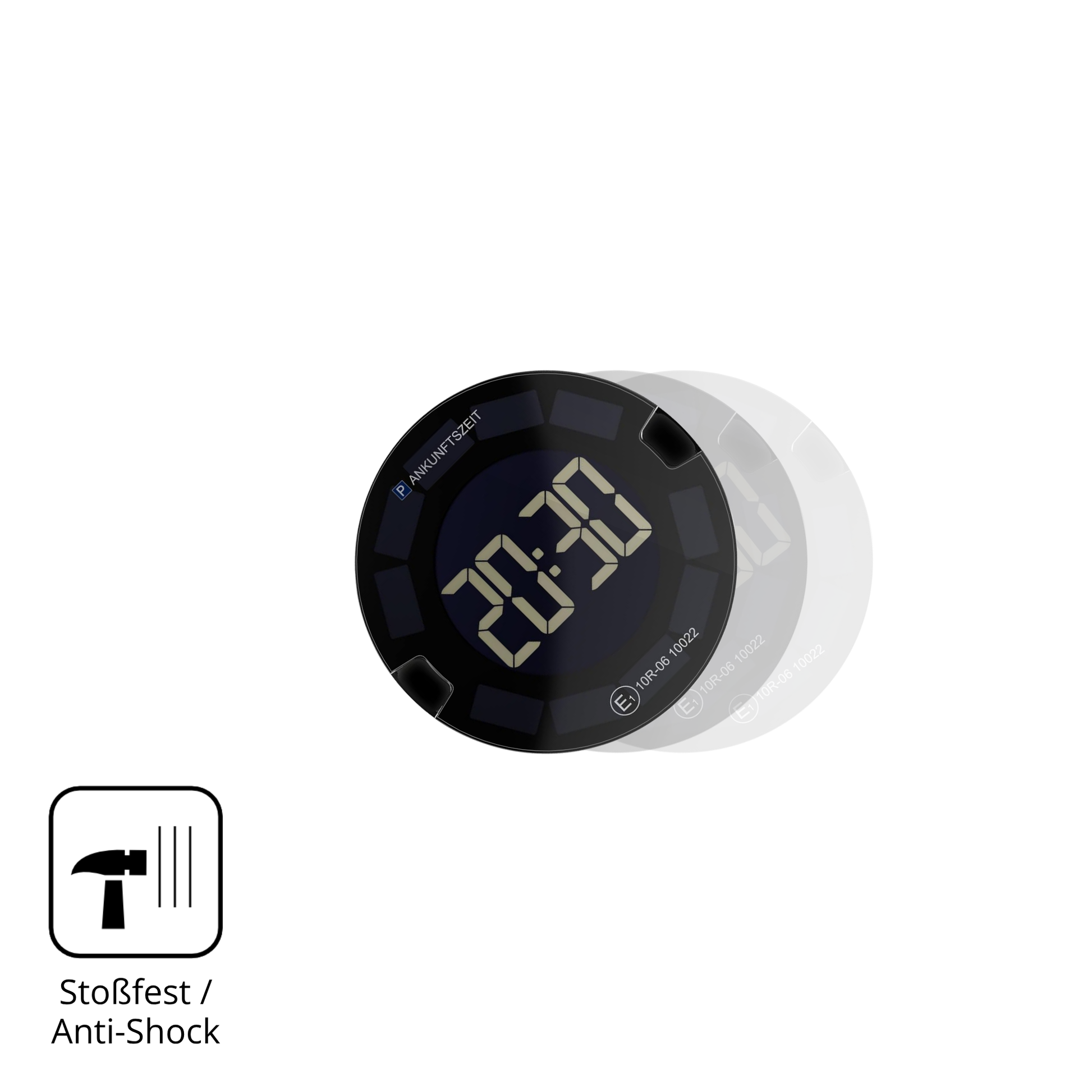 Schutz gegen Kratzer auf dem OOONO P-Disc NO3 Glas durch Schlüssel, Stöße gegen die Tischkante oder Stürze