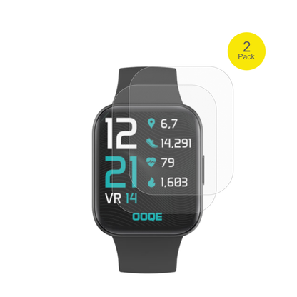 OOQEWatch Pro 6 mit aufgebrachter dipos Flex Schutzfolie, glasklare Darstellung ohne Einschränkungen