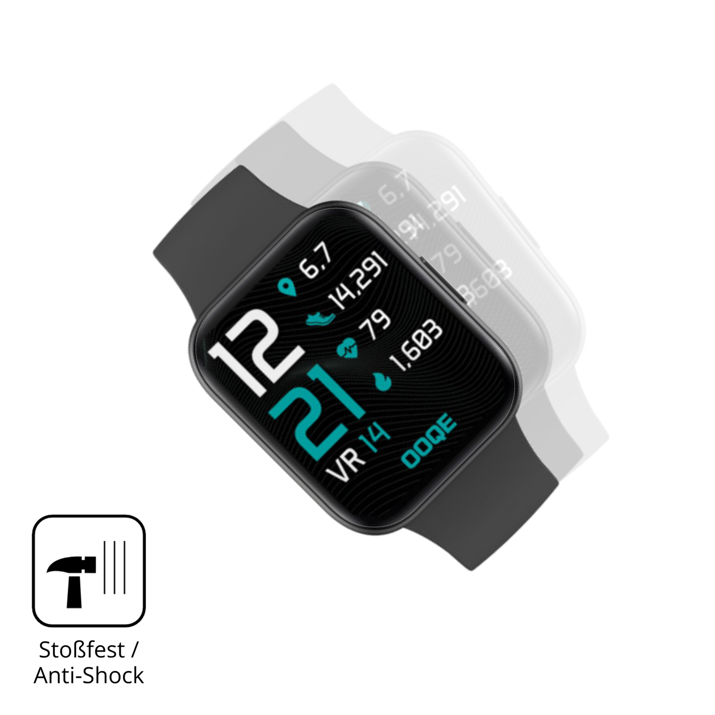 Schutz gegen Kratzer auf dem OOQE Watch Pro 6 Glas durch Schlüssel oder Ähnliches