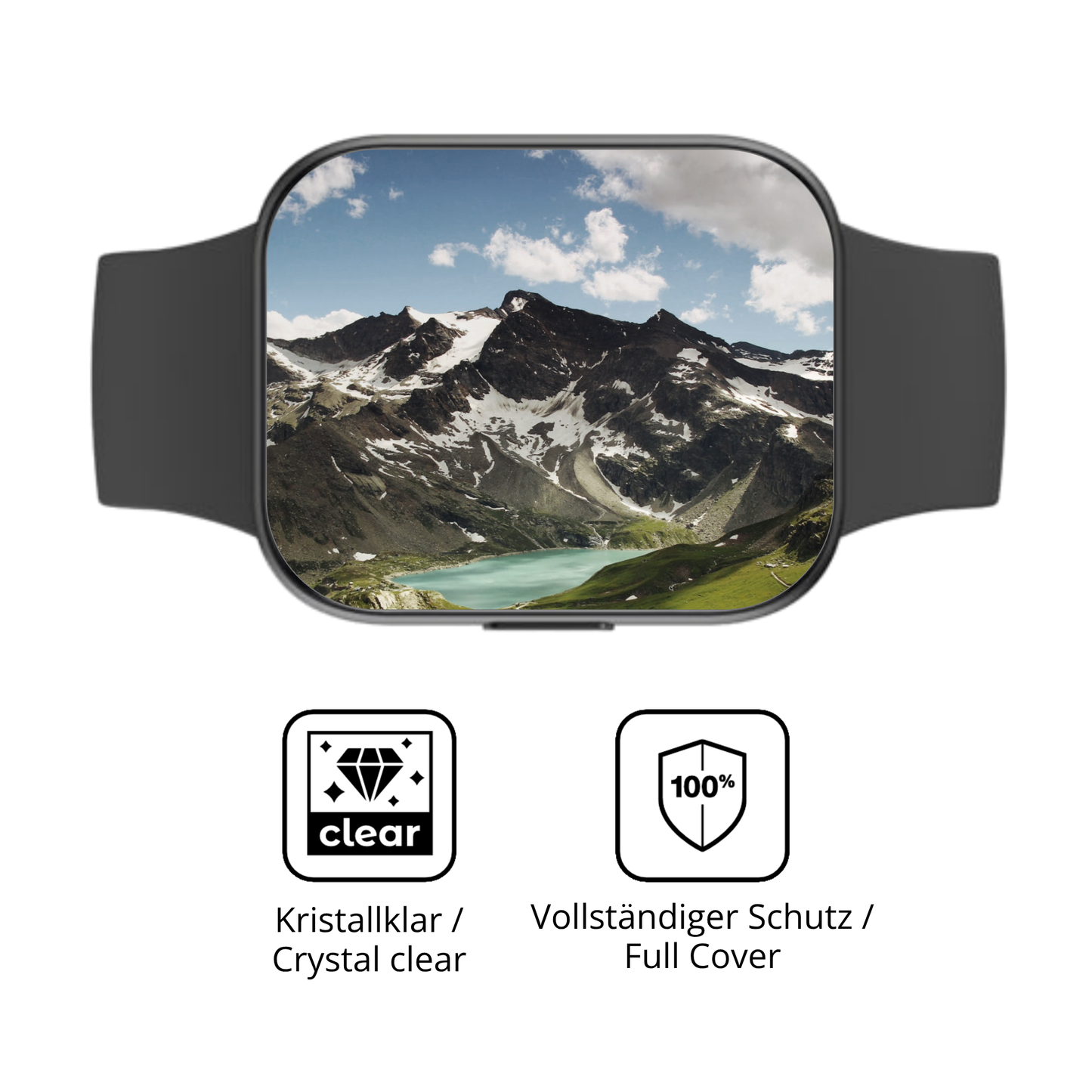 Dünne und klare Folie passend zugeschnitten für OOQE Watch 2