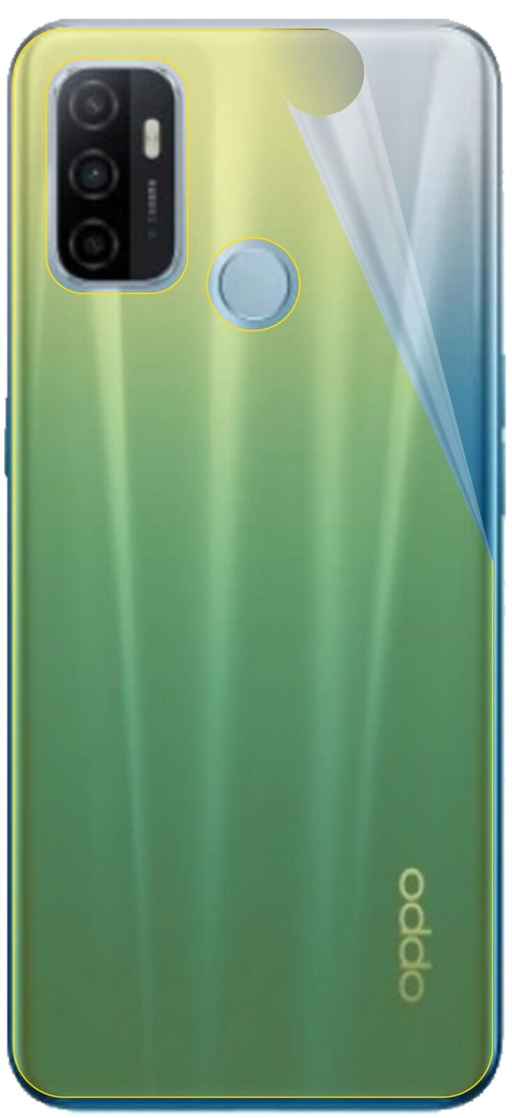 dipos Displayschutz für Oppo A53 (2020) Rückseite, transparente Oberfläche, geringe Dicke und perfekte Passform