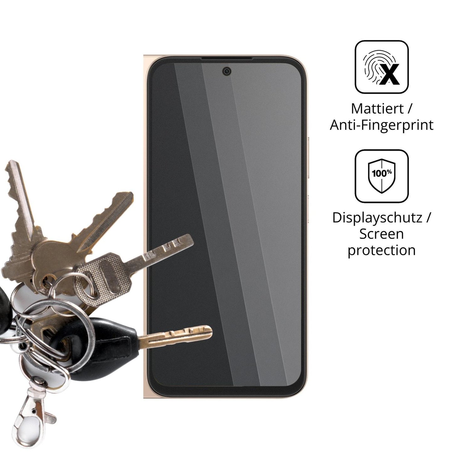 dipos Displayschutz für Oppo A6 5G, mattierte Oberfläche, Blickschutzfilter und perfekter Passform