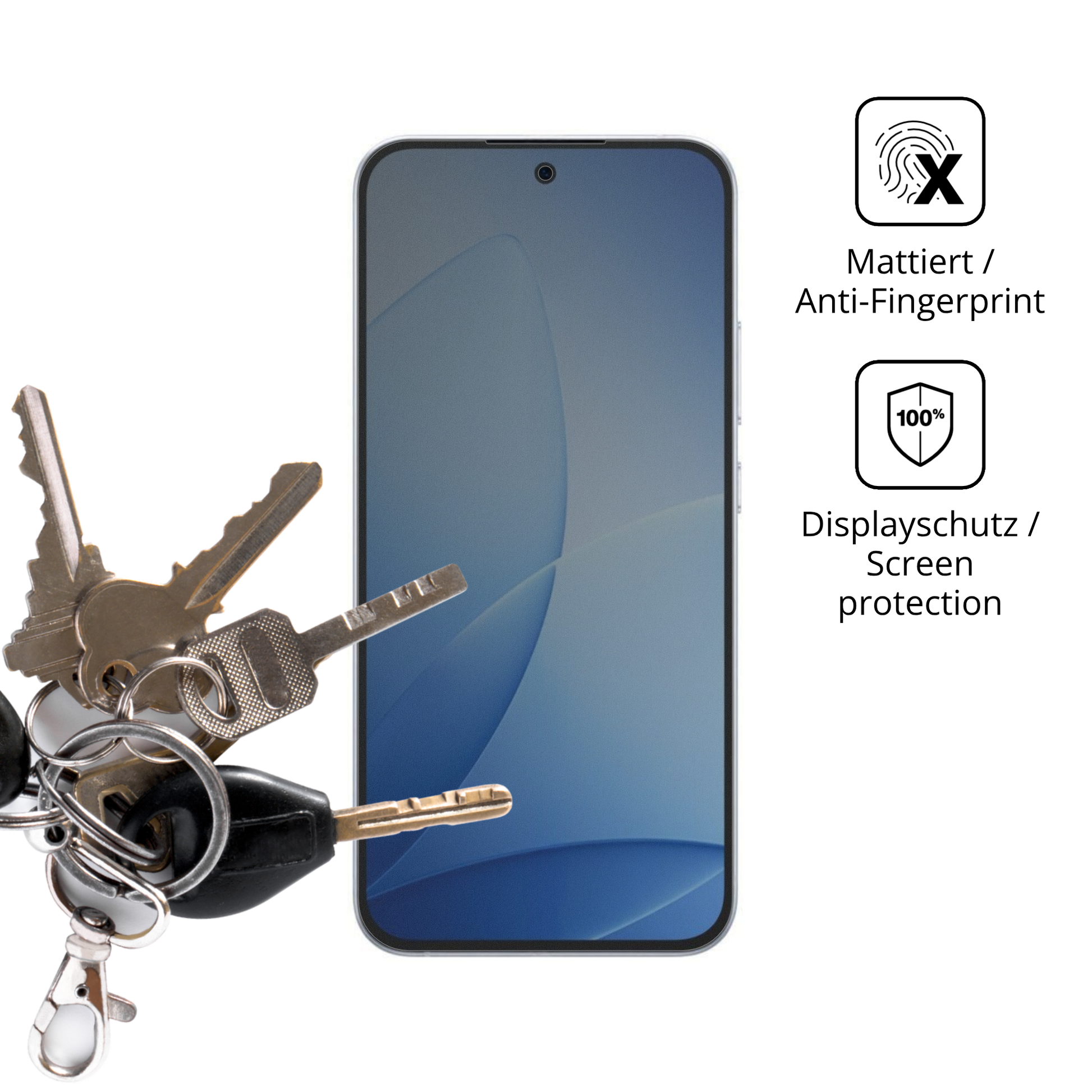 dipos Displayschutz für Oppo A6s Pro, mattierte Oberfläche, Blickschutzfilter und perfekter Passform