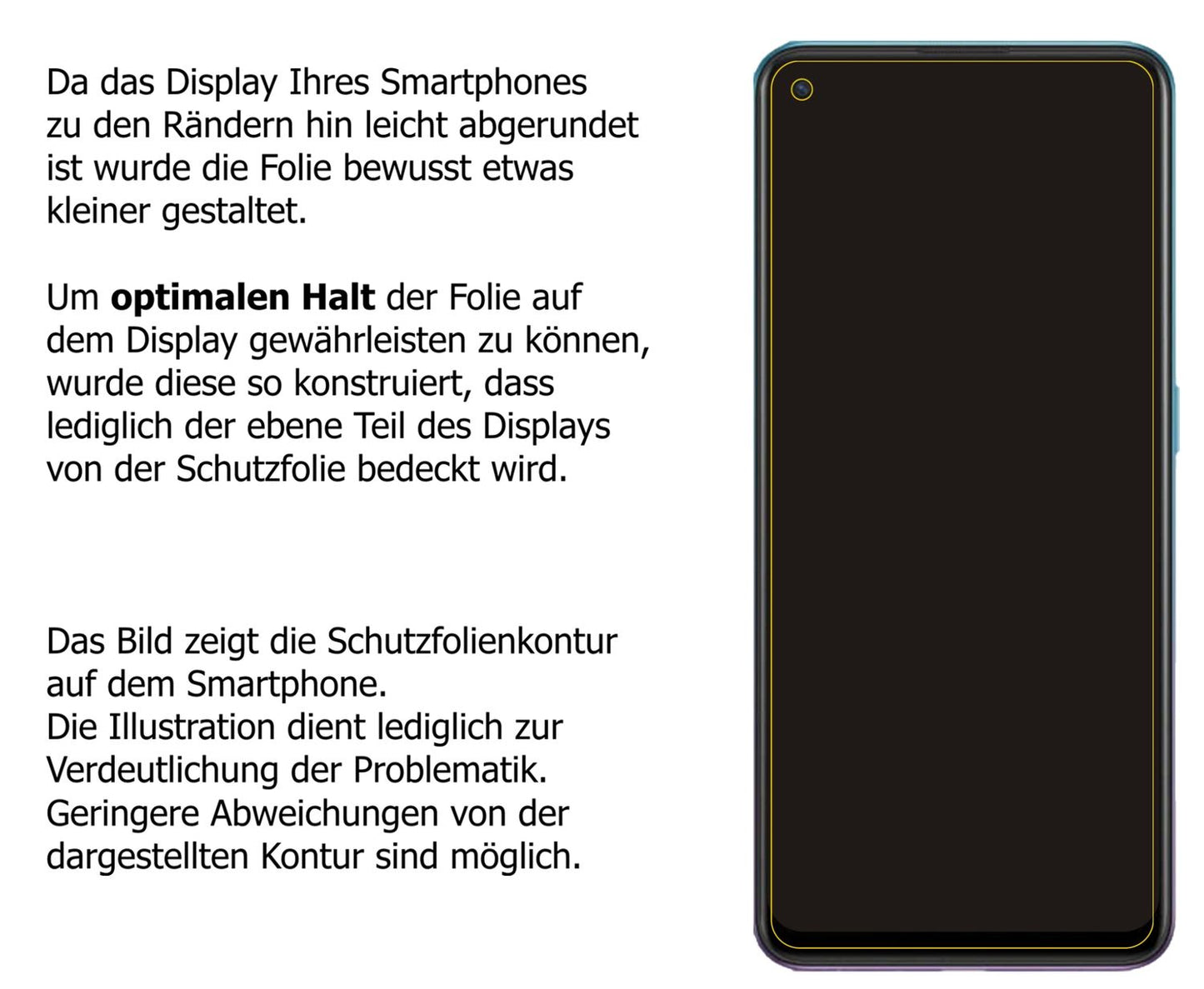 dipos Displayschutz für Oppo A95, transparente Oberfläche, perfekte Passform auch für die Rundungen