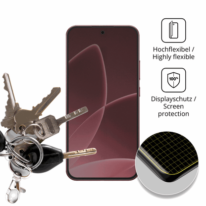 dipos Displayschutz für Oppo F33 Pro 5G, mit Blickschutzfilter und perfekter Passform auch für die Rundungen