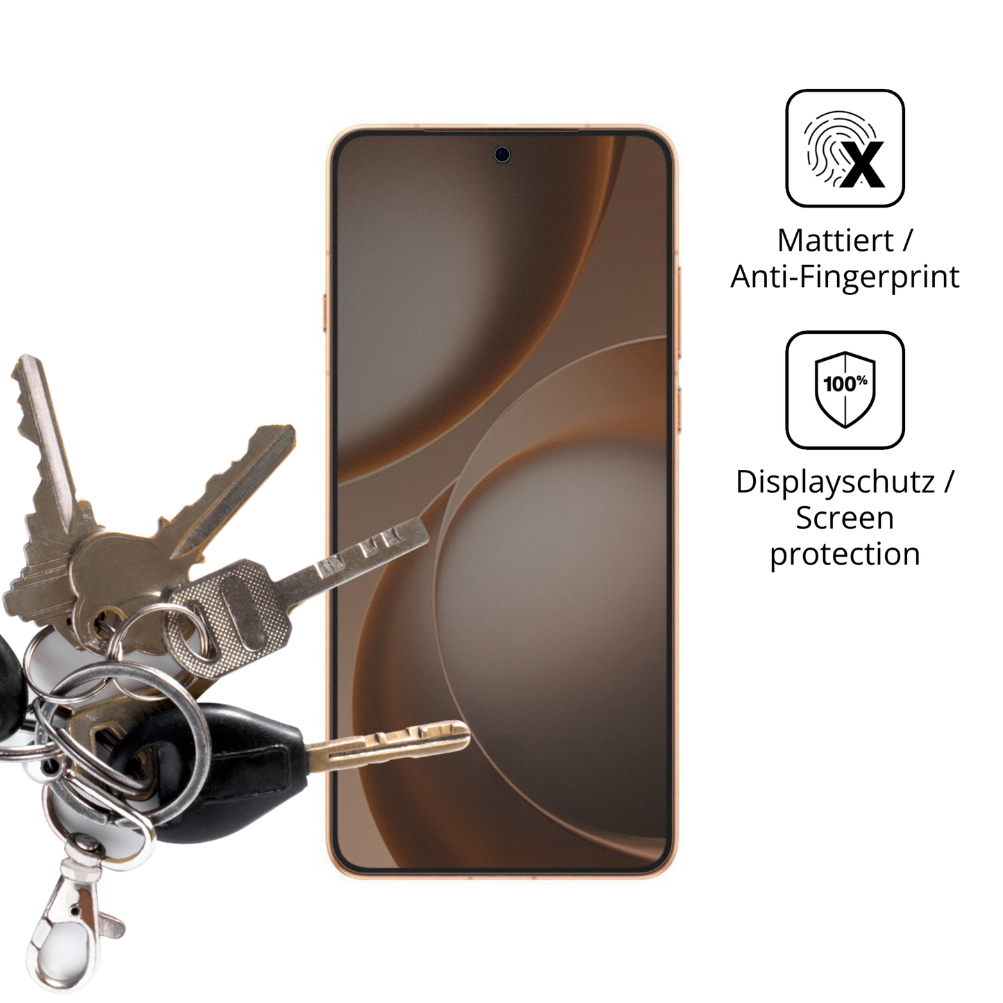 dipos Displayschutz für Oppo Find X9 Ultra, mattierte Oberfläche, Blickschutzfilter und perfekter Passform
