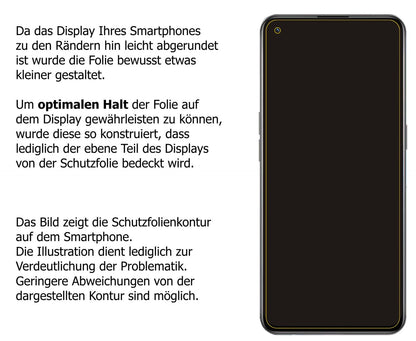 dipos Displayschutz für OPPO K9 Pro 5G, transparente Oberfläche, perfekte Passform auch für die Rundungen