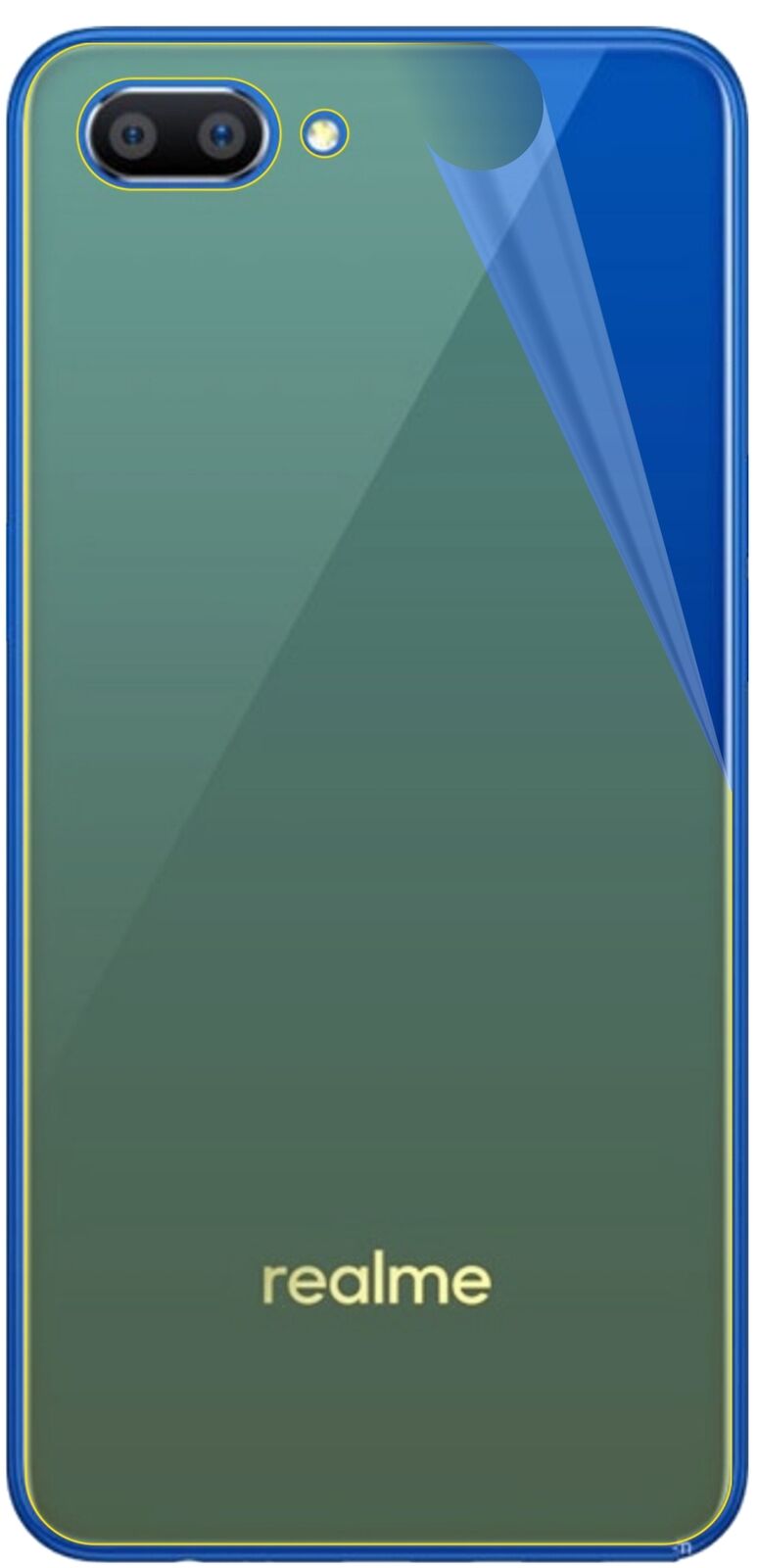 dipos Displayschutz für Oppo Realme C1 Rückseite, transparente Oberfläche, geringe Dicke und perfekte Passform