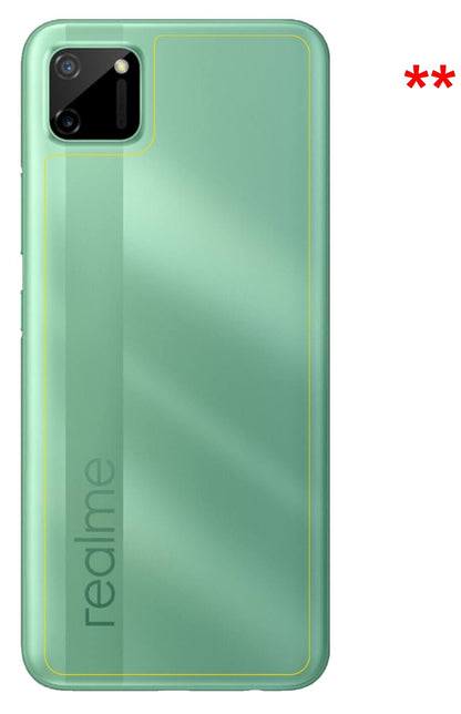 Dünne und klare Folie passend zugeschnitten für Oppo Realme C11 Rückseite