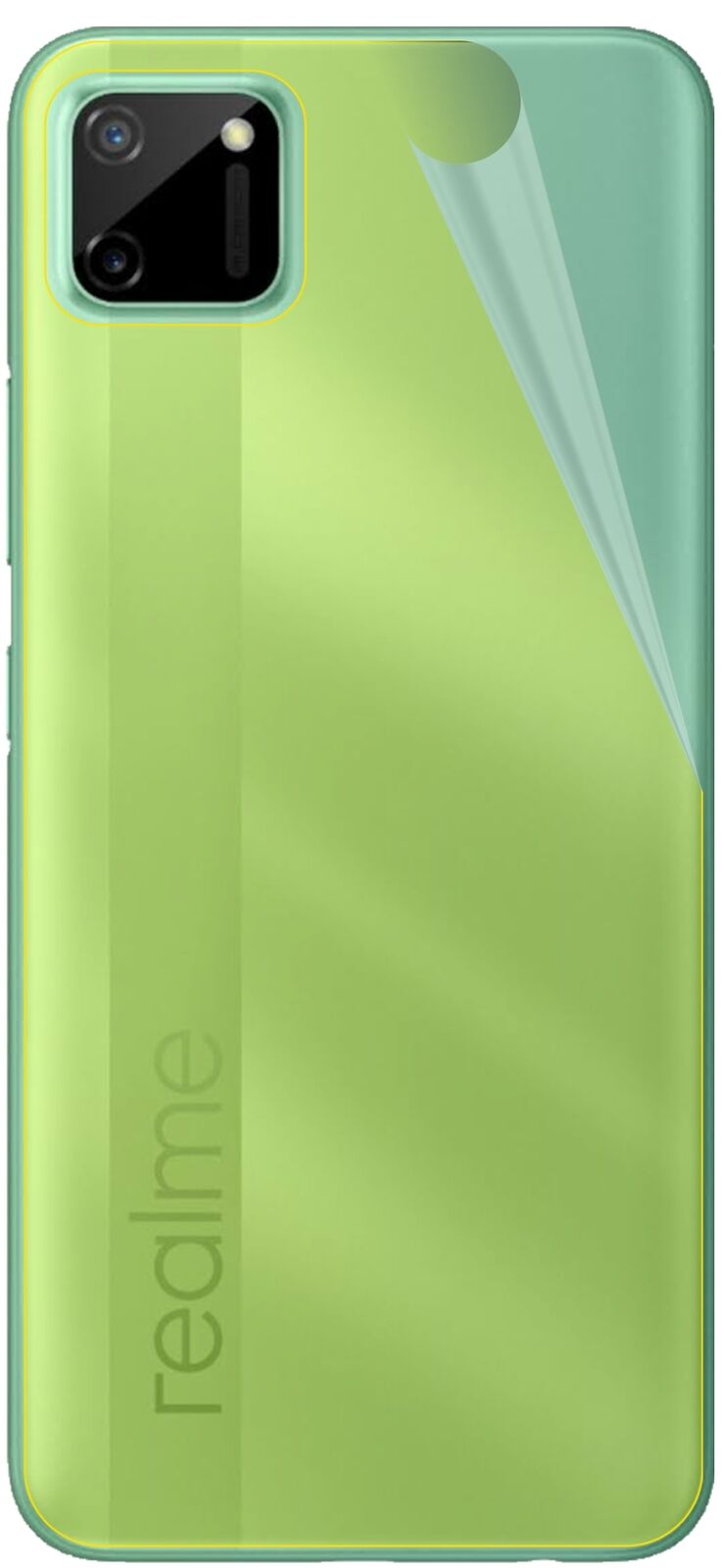 dipos Displayschutz für Oppo Realme C11 Rückseite, transparente Oberfläche, geringe Dicke und perfekte Passform