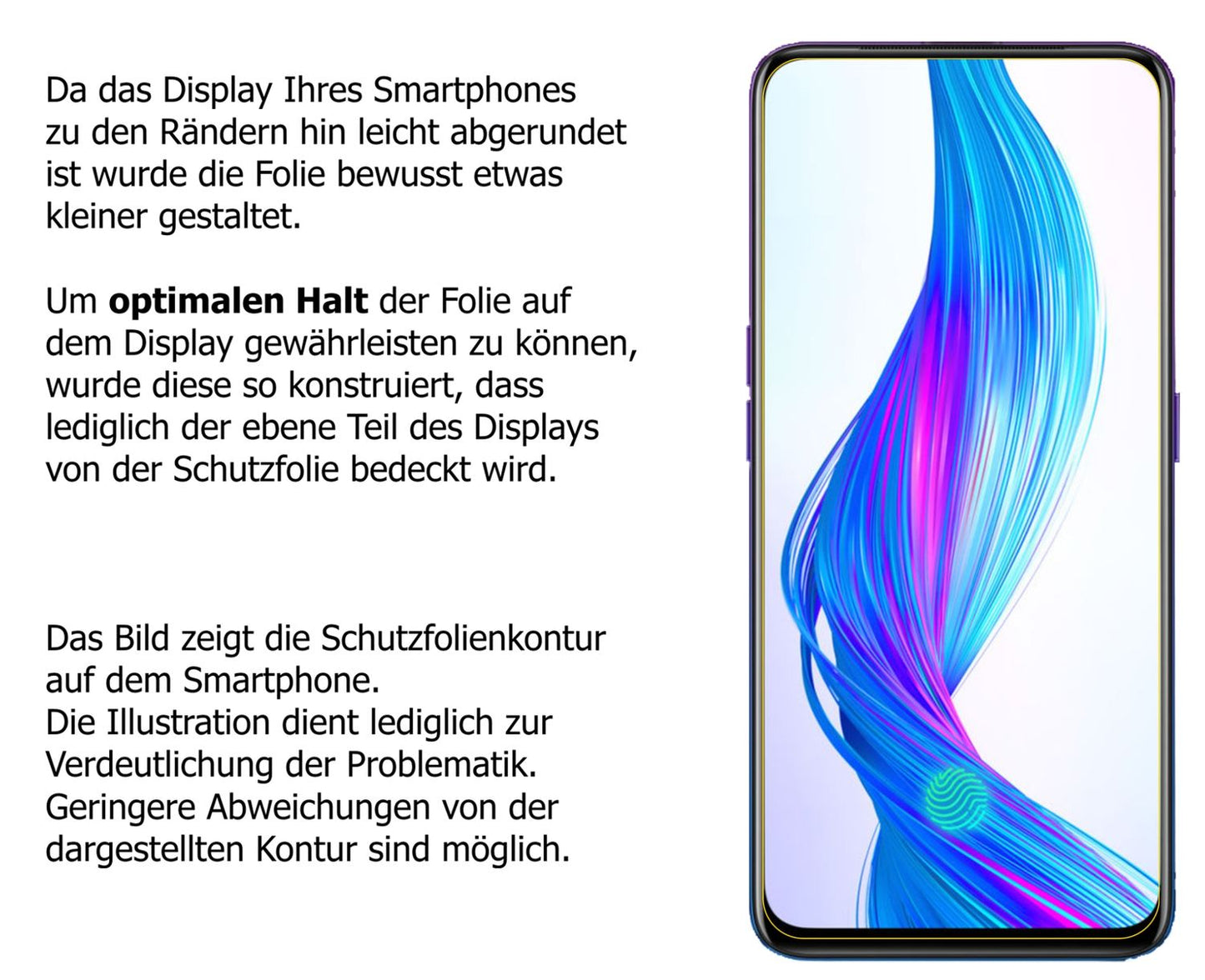 dipos Displayschutz für Oppo Realme X, mattierte Oberfläche, robuste Festigkeit und perfekte Passform