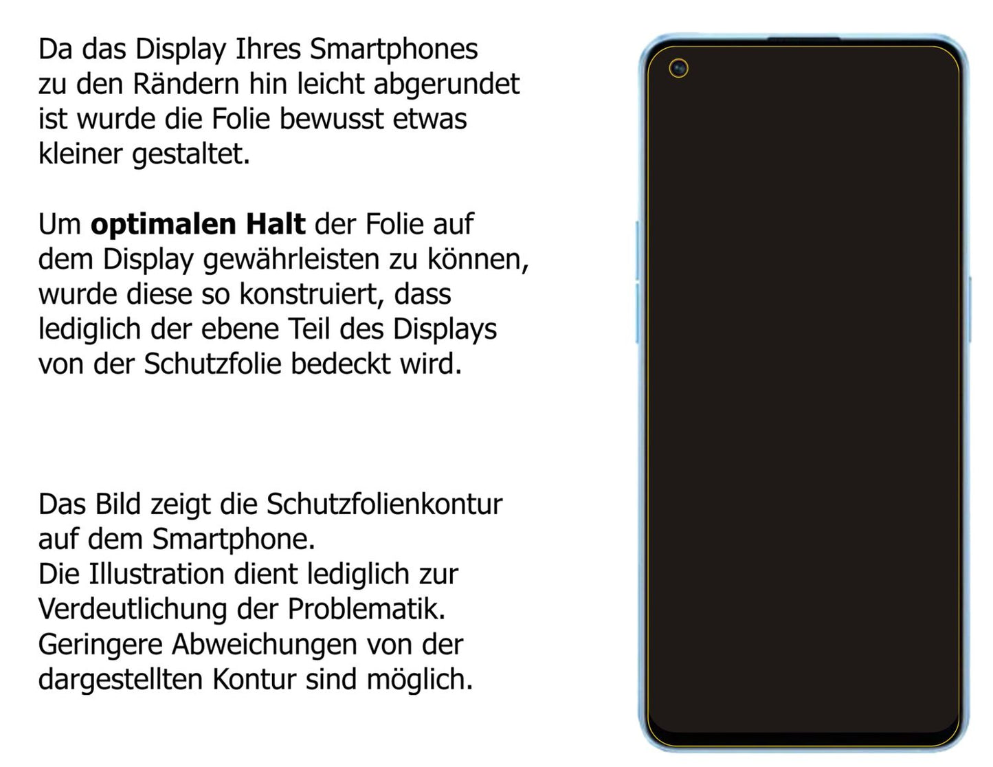 dipos Displayschutz für Oppo Reno 7 Pro, transparente Oberfläche, perfekte Passform auch für die Rundungen