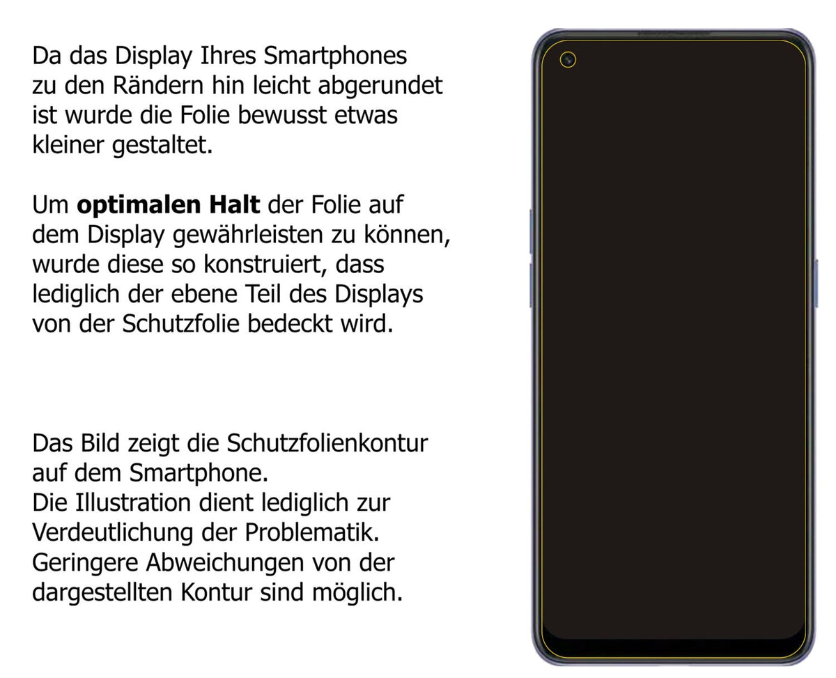 dipos Displayschutz für Oppo Reno 7 SE, transparente Oberfläche, perfekte Passform auch für die Rundungen