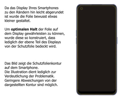 dipos Displayschutz für Oppo Reno 7 SE, transparente Oberfläche, perfekte Passform auch für die Rundungen