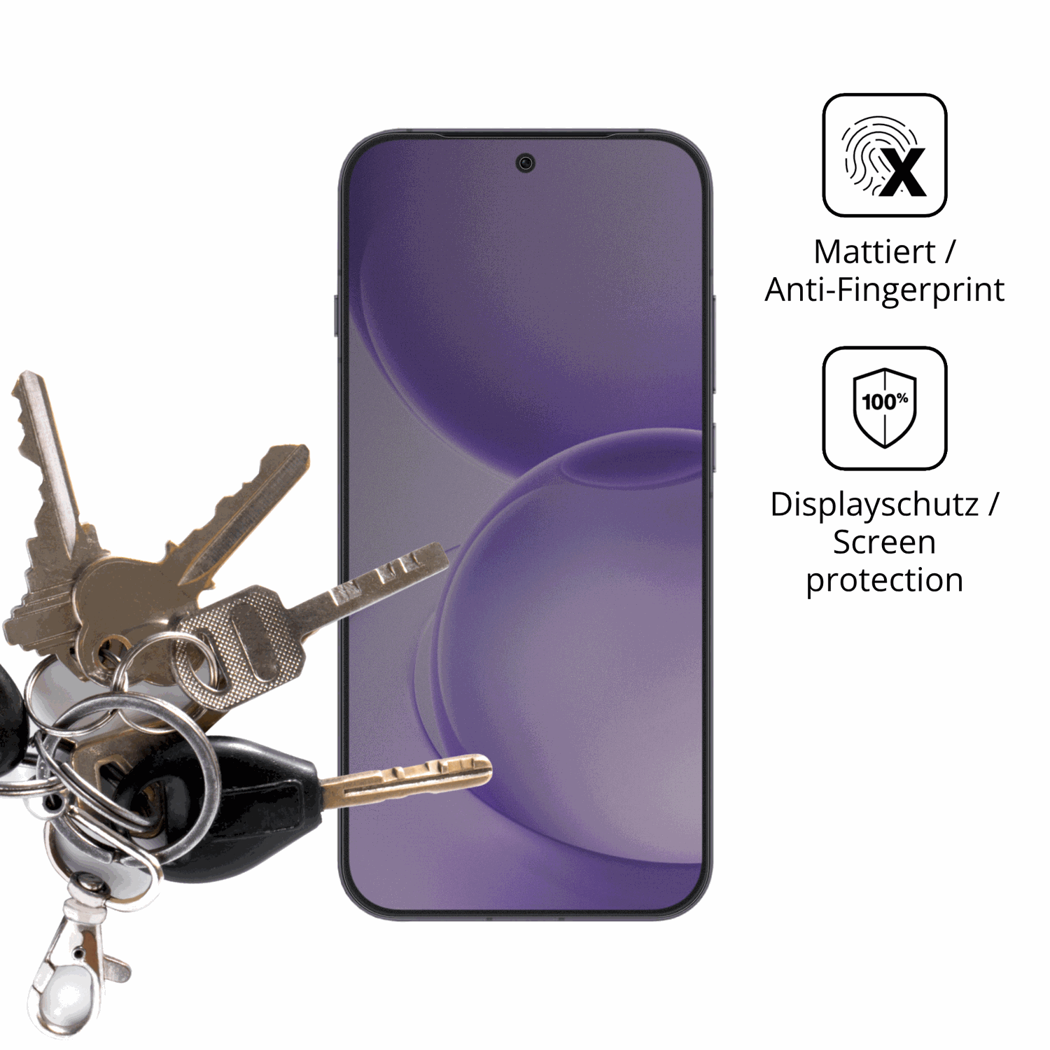 dipos Displayschutz für Oppo Reno16 Pro, mattierte Oberfläche, Blickschutzfilter und perfekter Passform