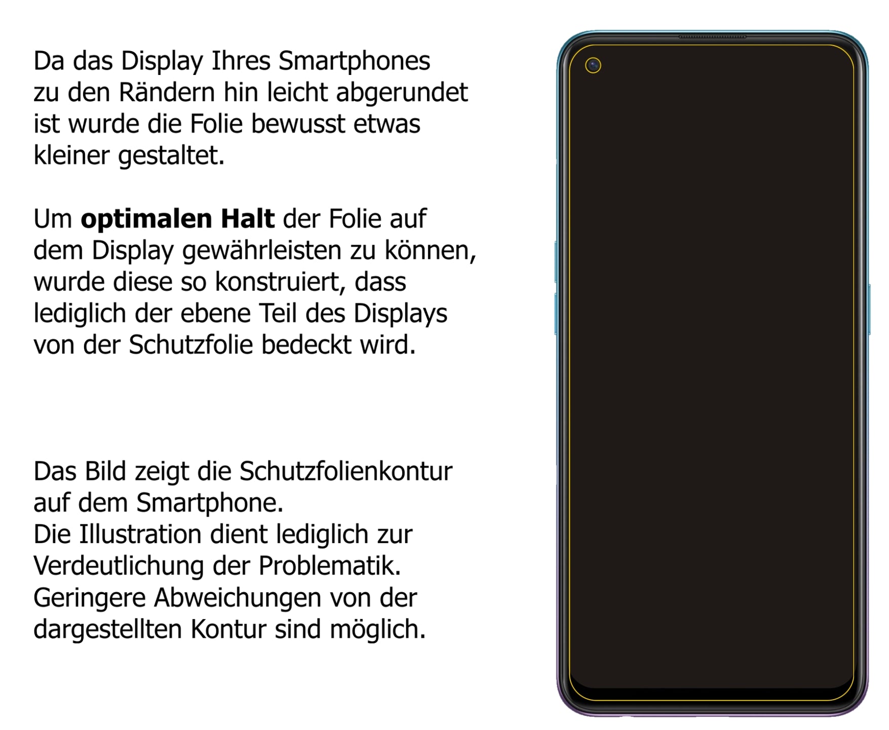 dipos Displayschutz für Oppo Reno5 F, transparente Oberfläche, perfekte Passform auch für die Rundungen
