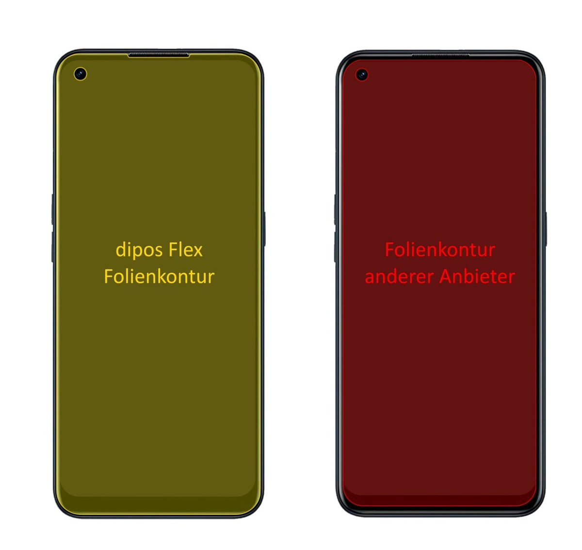 3x Screen Protector for Oppo A11s Protective Film covers 100% dipos Flex