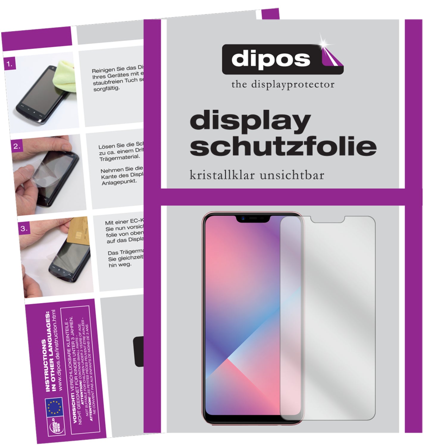 Kristallklare, dünne Schutzfolie: Kratzfest & passgenau für Oppo-A5