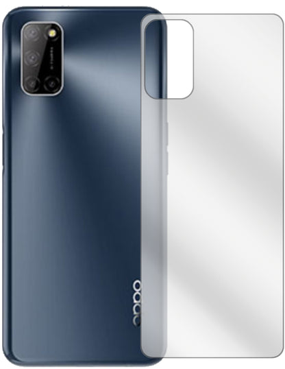 OppoA72 Rückseite mit aufgebrachter dipos Displayschutzfolie, glasklare Darstellung ohne Einschränkungen