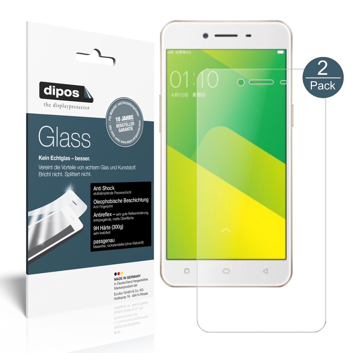 Mattes Panzerglas: Schutz vor Brüchen, Fingerabdrücken und Bildschirmblendung für Oppo-A57