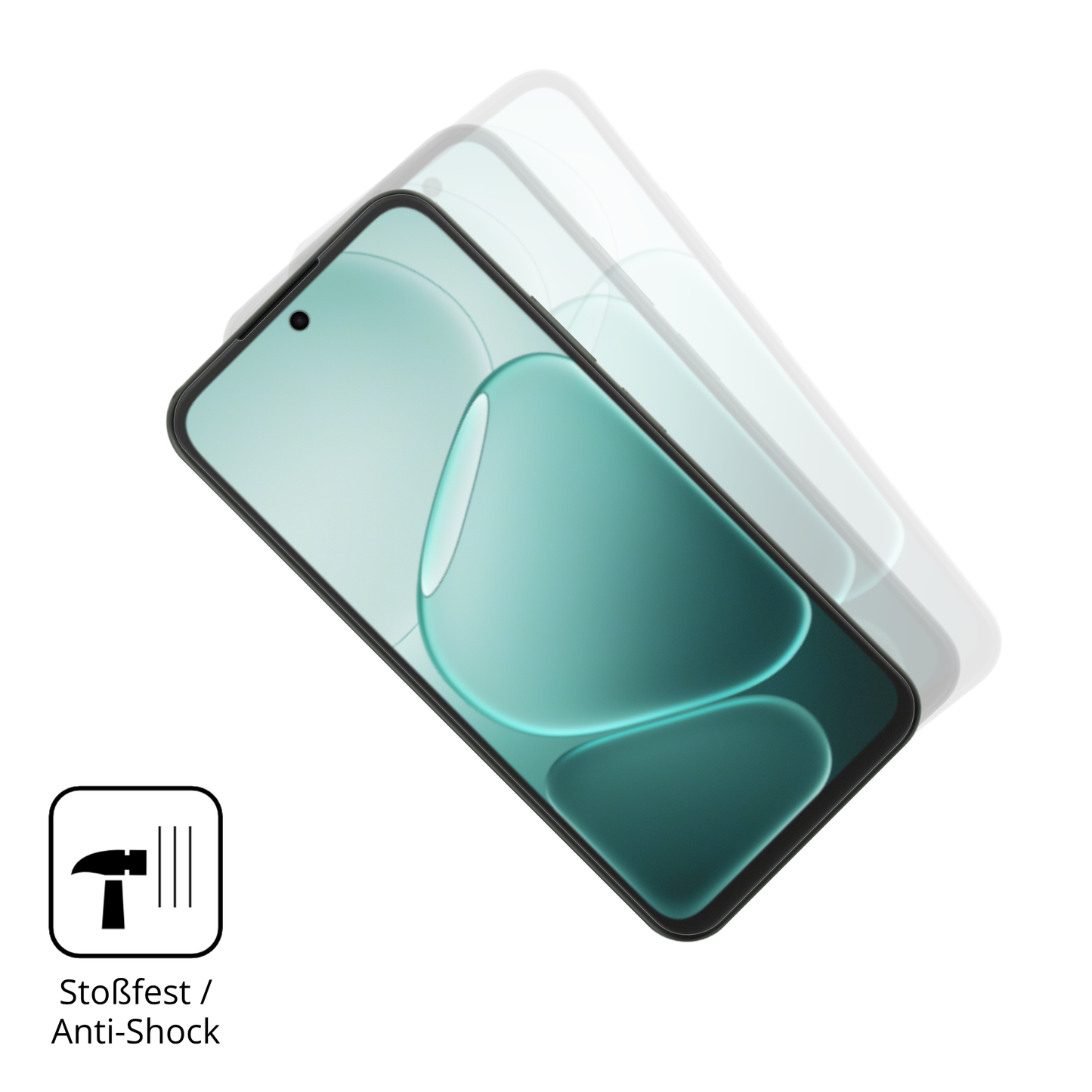 Schutz gegen Kratzer auf dem Oppo A6c Glas durch Schlüssel, Stöße gegen die Tischkante oder Stürze