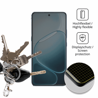 dipos Displayschutz für Oppo A6 GT, mit Blickschutzfilter und perfekter Passform auch für die Rundungen