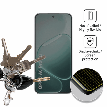 dipos Displayschutz für Oppo A6i Plus 5G, mit Blickschutzfilter und perfekter Passform auch für die Rundungen