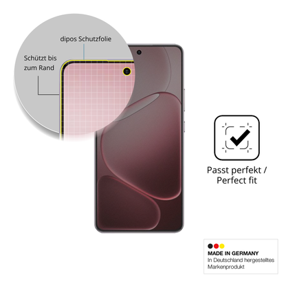 Schutz gegen Kratzer auf dem Oppo A6L Glas durch Schlüssel, Stöße gegen die Tischkante oder Stürze