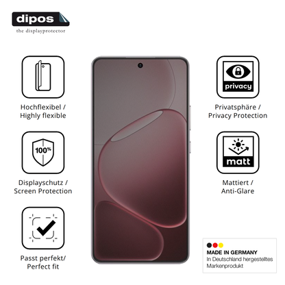 Flexible TPU-Folie passend zugeschnitten für Oppo A6L, mit Privatsphäre-Schutz durch Sichtschutz-Folie