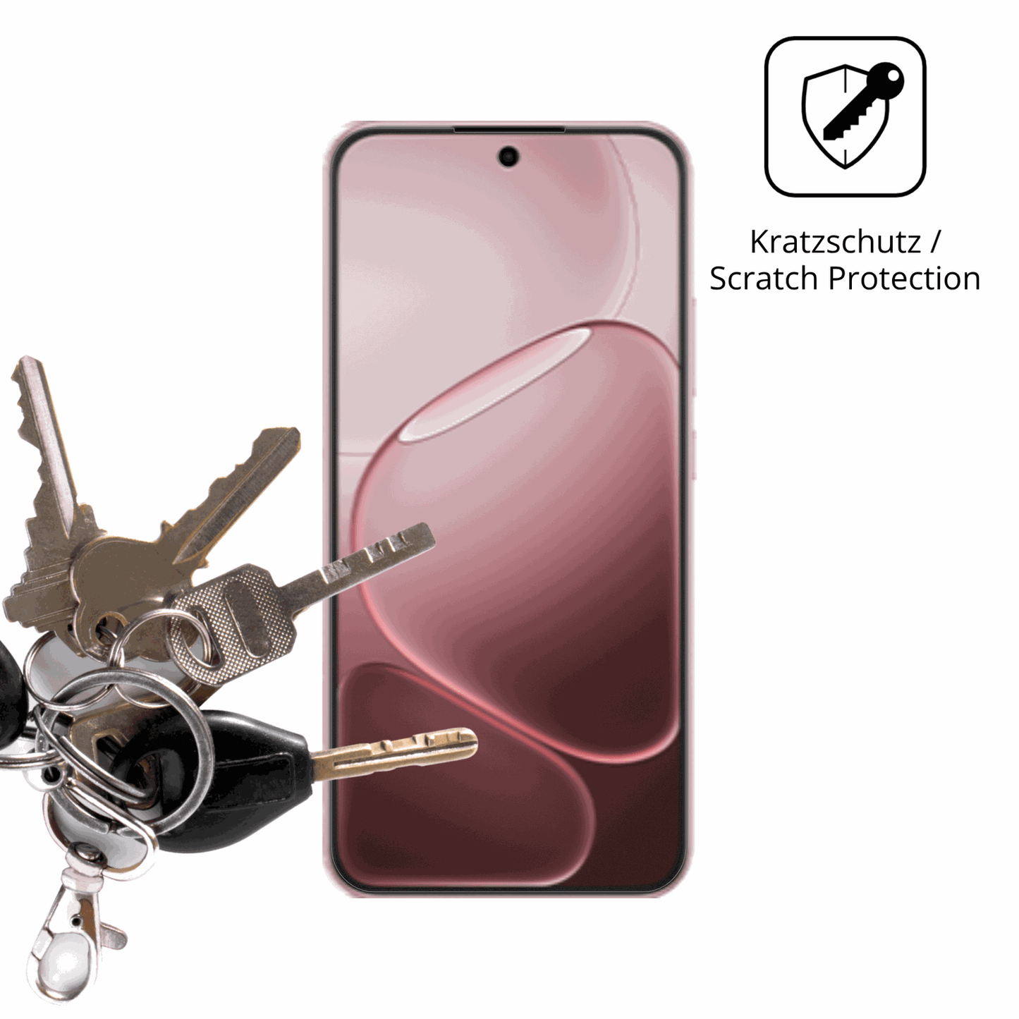 Schutz gegen Kratzer auf dem oppoa6 pro 5g Glas durch Schlüssel oder Ähnliches