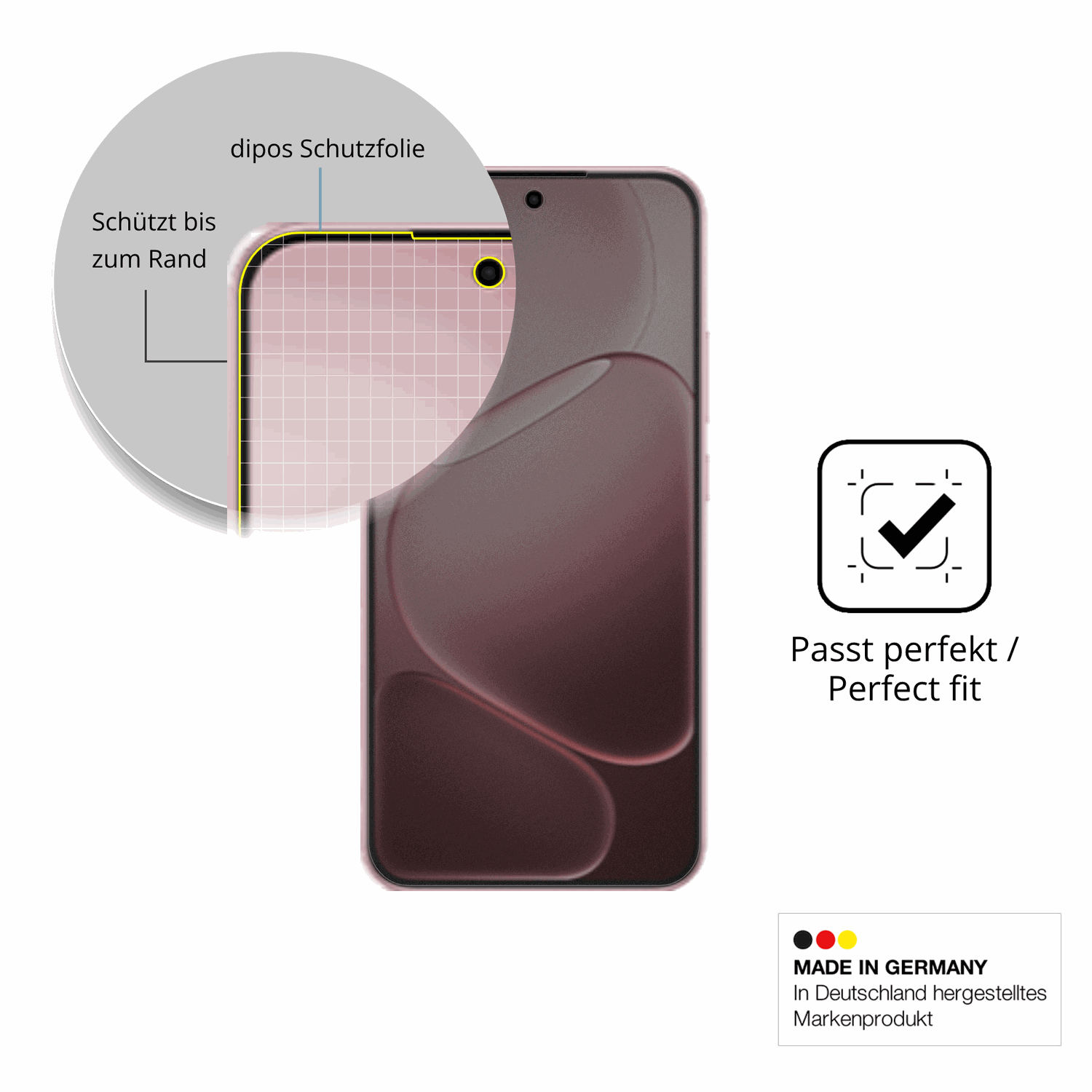 Schutz gegen Kratzer auf dem oppoa6 pro 5g Glas durch Schlüssel oder Ähnliches
