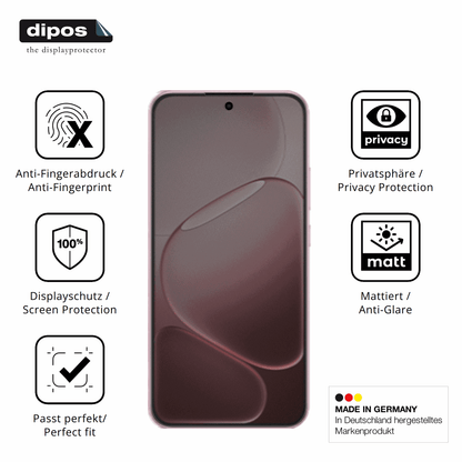 Privatsphäre-Schutz durch Sichtschutz-Folie passend zugeschnitten für oppoa6 pro 5g