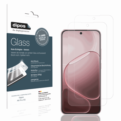 Matte Displayschutzfolie von dipos passend für oppoa6 pro 5g, 9H kratzfest und blasenfrei montiert