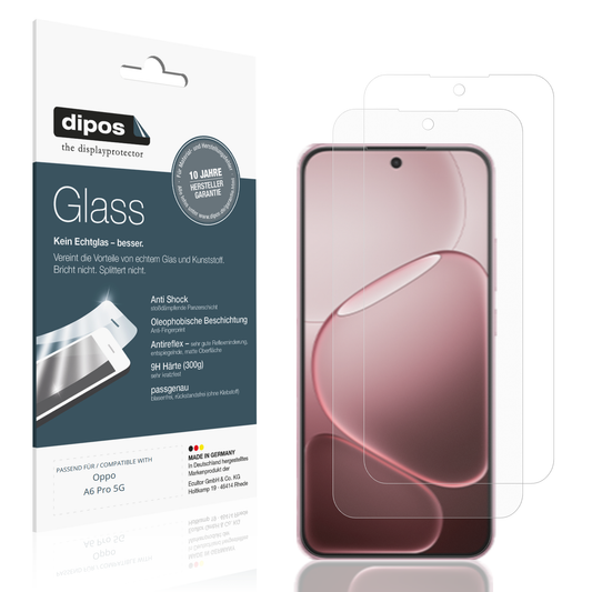 Matte Displayschutzfolie von dipos passend für oppoa6 pro 5g, 9H kratzfest und blasenfrei montiert