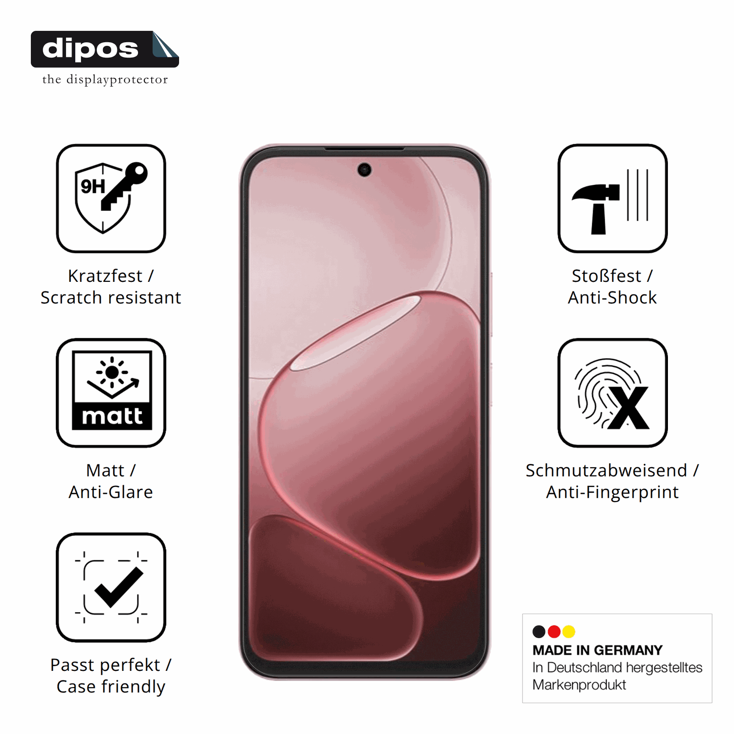 Displayschutz hergestellt in Deutschland, höchste Qualität made in Germany