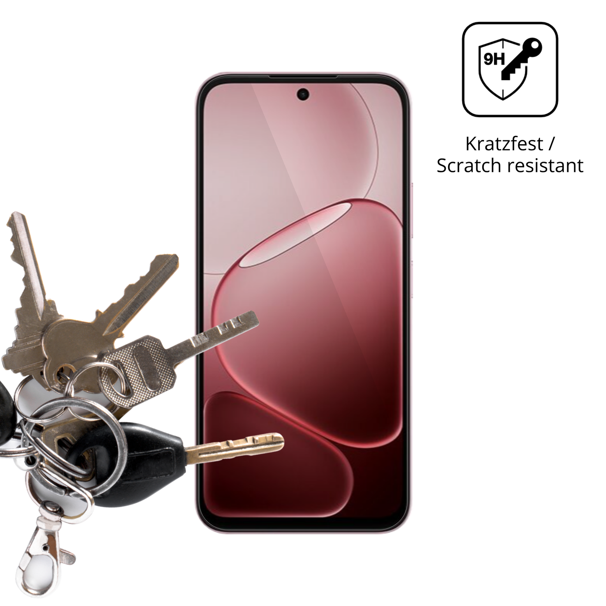 dipos Displayschutz für Oppo A6s, transparente Oberfläche, perfekte Passform auch für die Rundungen