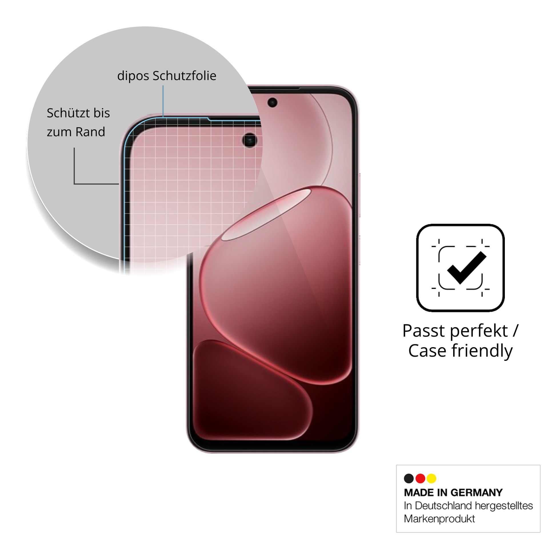 Besonders flexibler Displayschutz mit Anti-Shock-Schicht im Materialmix