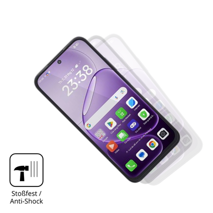 Schutz gegen Kratzer auf dem Oppo A6t Glas durch Schlüssel, Stöße gegen die Tischkante oder Stürze