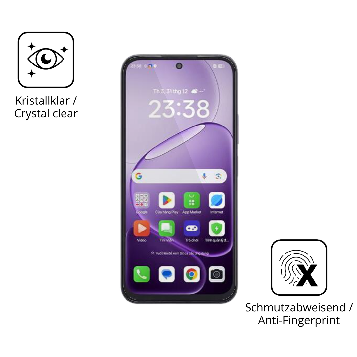 Flexible TPU-Folie passend zugeschnitten für Oppo A6t, vollständige Abdeckung