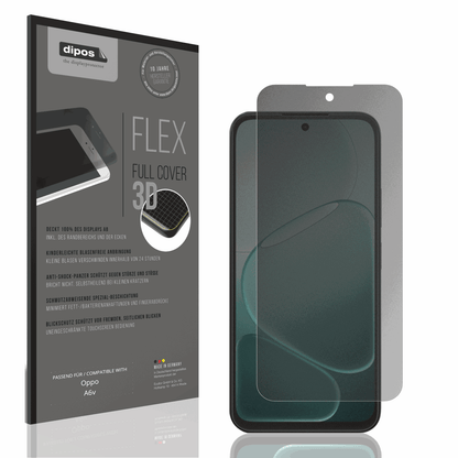 Blickschutzfolie von dipos passend für Oppo A6v, 100% Displayabdeckung und blasenfreie Montage