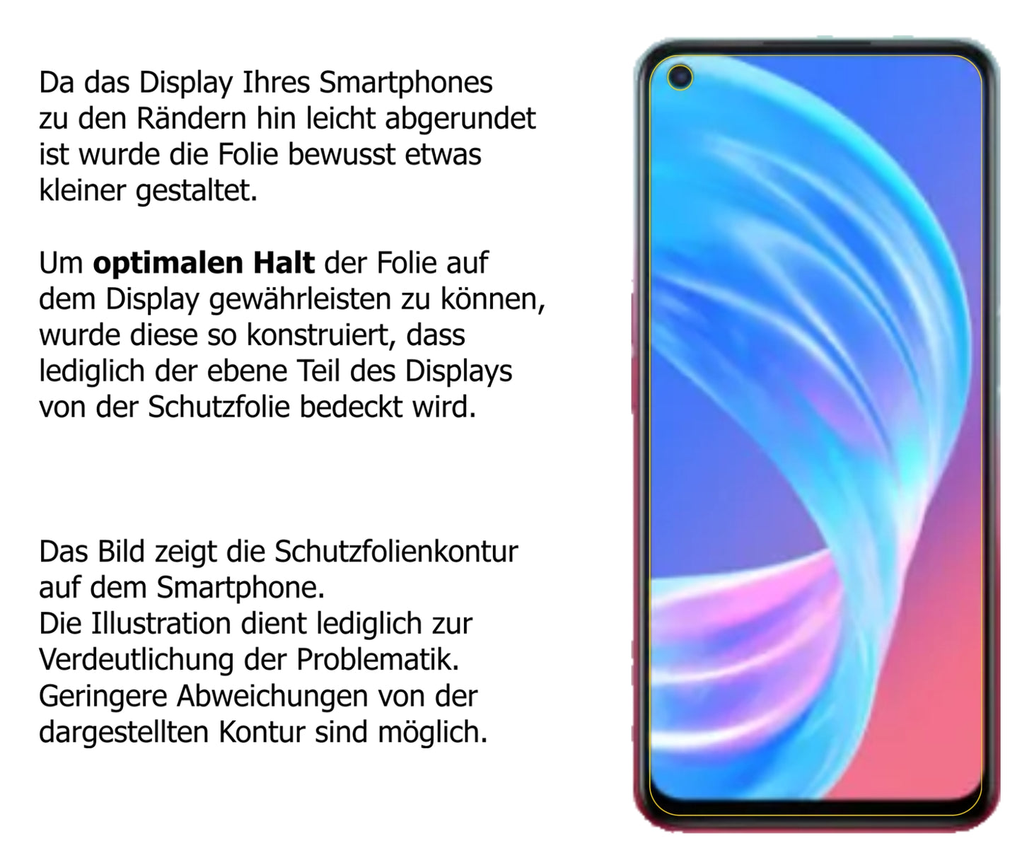 Dünne und klare Folie passend zugeschnitten für Oppo A73 5G