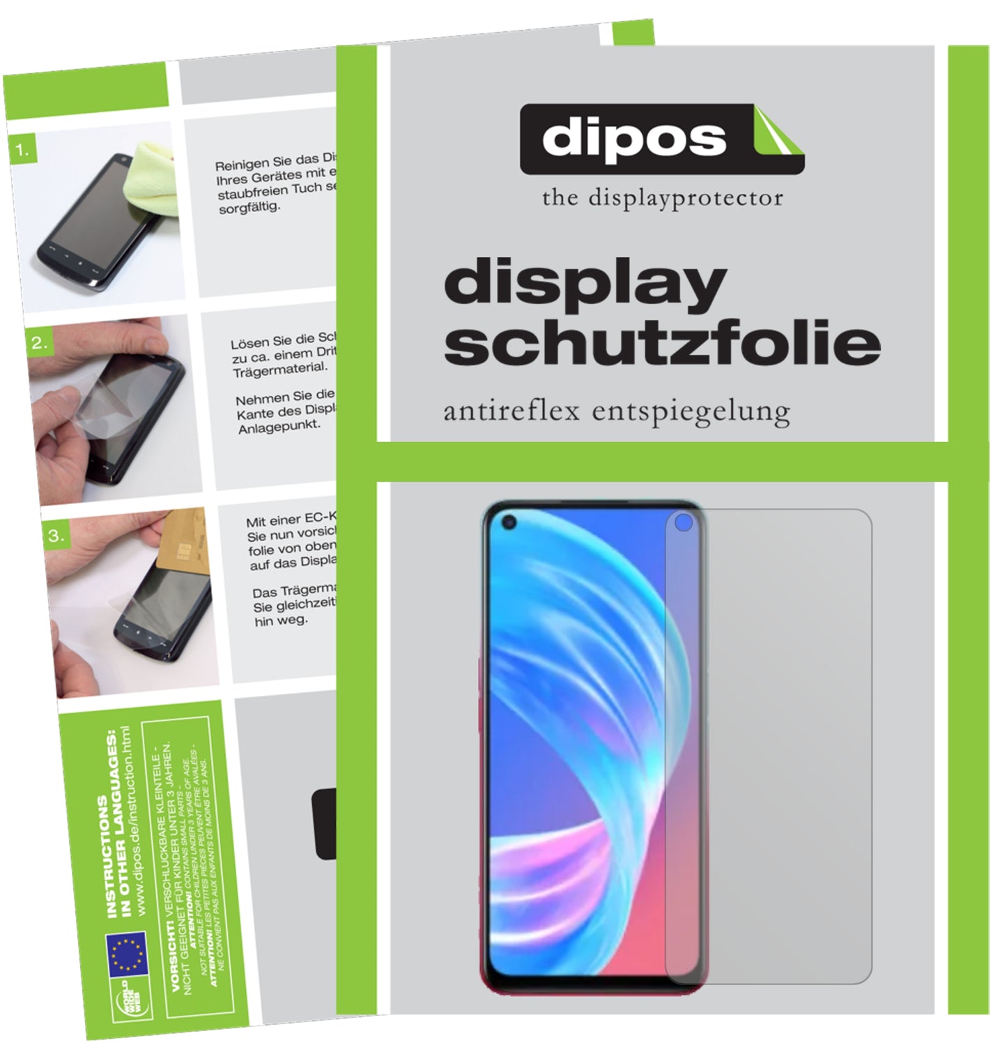 Mattes Panzerglas: Entspiegelte, dünne Folie, Fingerabdruckresistenz und Bildschirmschutz für Oppo-A72 5G