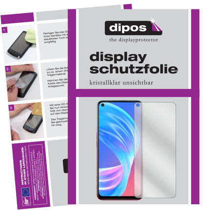 Klare Displayschutzfolie von dipos passend für Oppo A73 5G, präziser Zuschnitt und blasenfrei montiert