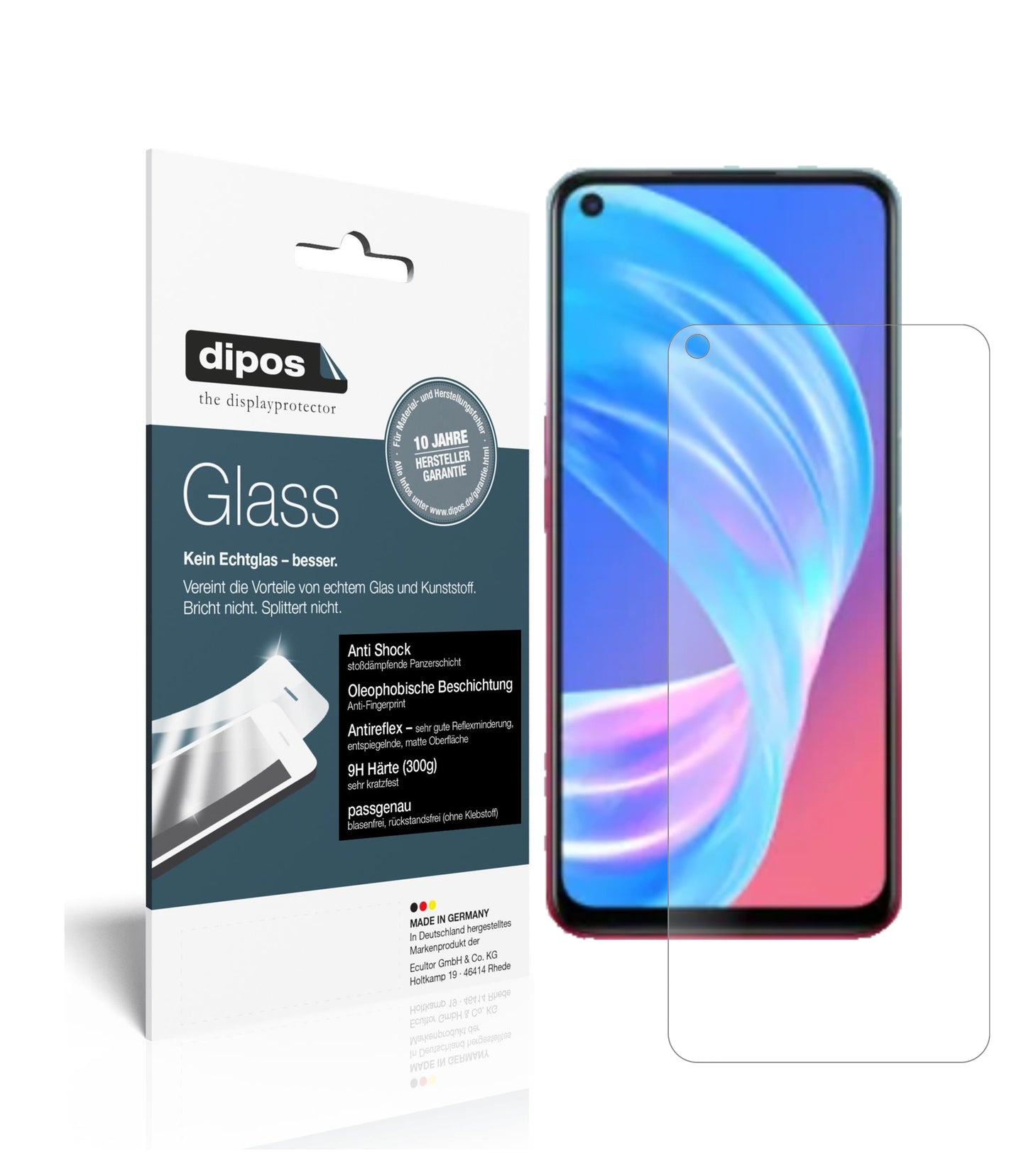 Mattes Panzerglas: Schutz vor Brüchen, Fingerabdrücken und Bildschirmblendung für Oppo-A72 5G