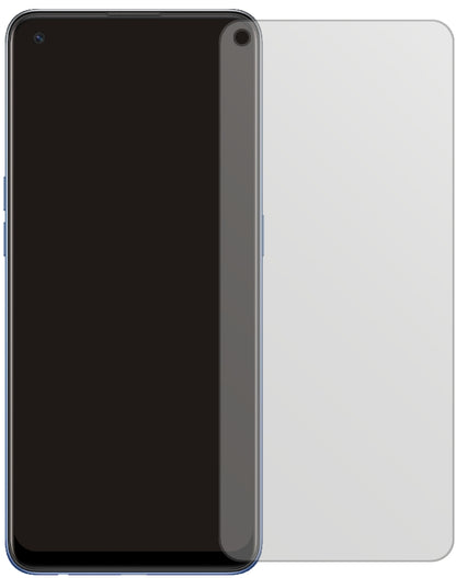 OppoA74 mit aufgebrachter dipos Displayschutzfolie, die lästige Fingerabdrücke minimiert