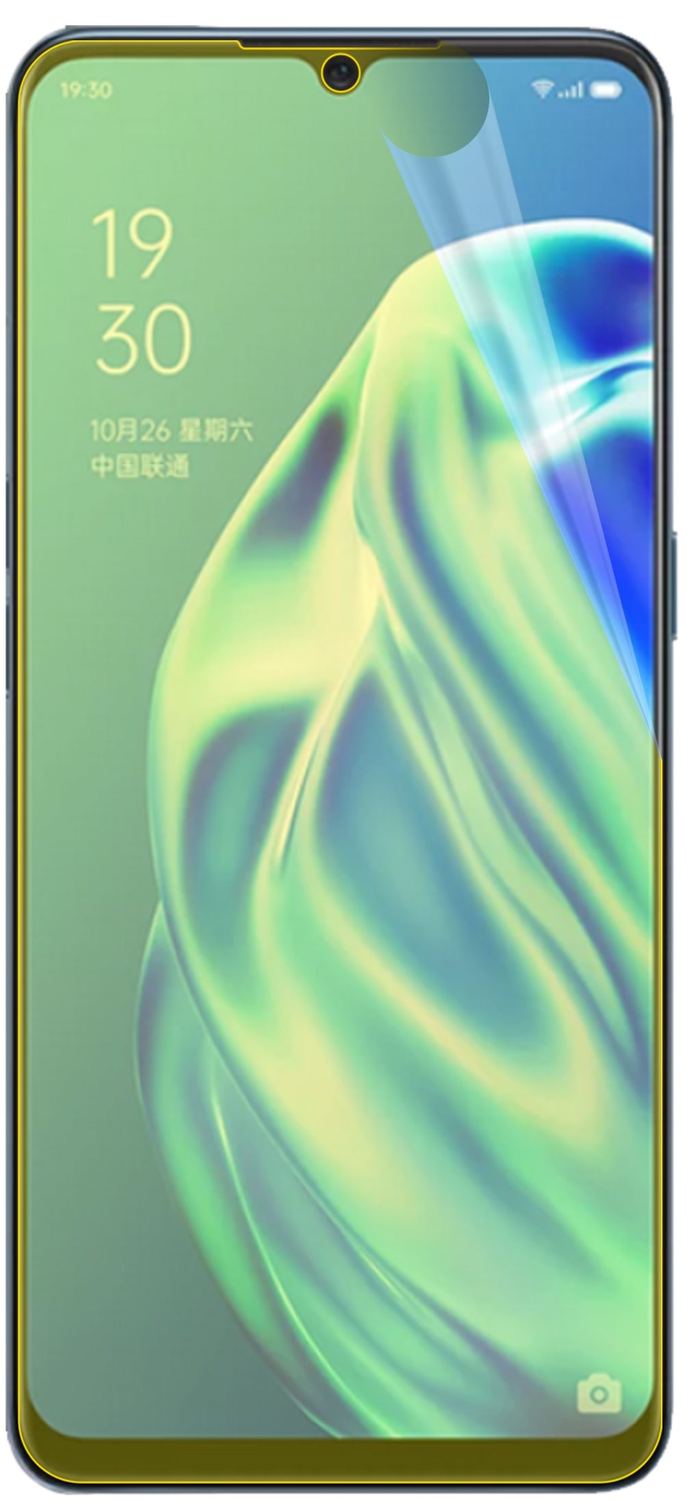 2x Screen Protector for Oppo F15 Protective Film covers 100% dipos Flex