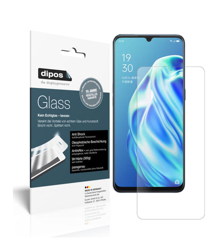 Matte Displayschutzfolie von dipos passend für Oppo F15, 9H kratzfest und blasenfrei montiert