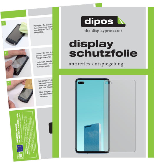 Matte Displayschutzfolie von dipos passend für Oppo A92s, präziser Zuschnitt und blasenfrei montiert